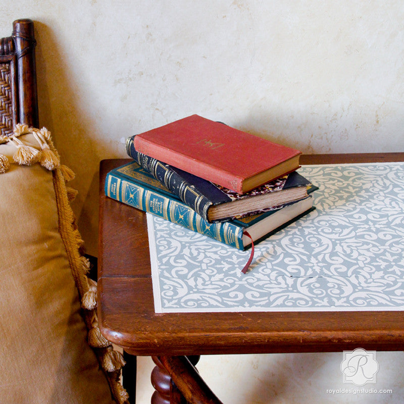 Anastasia Damask Tile Furniture Stencil - Reusable DIY Painting Template for Cabinets, Tables & Home Decor | Perfect for Upcycling Projects & Vintage Furniture Makeovers