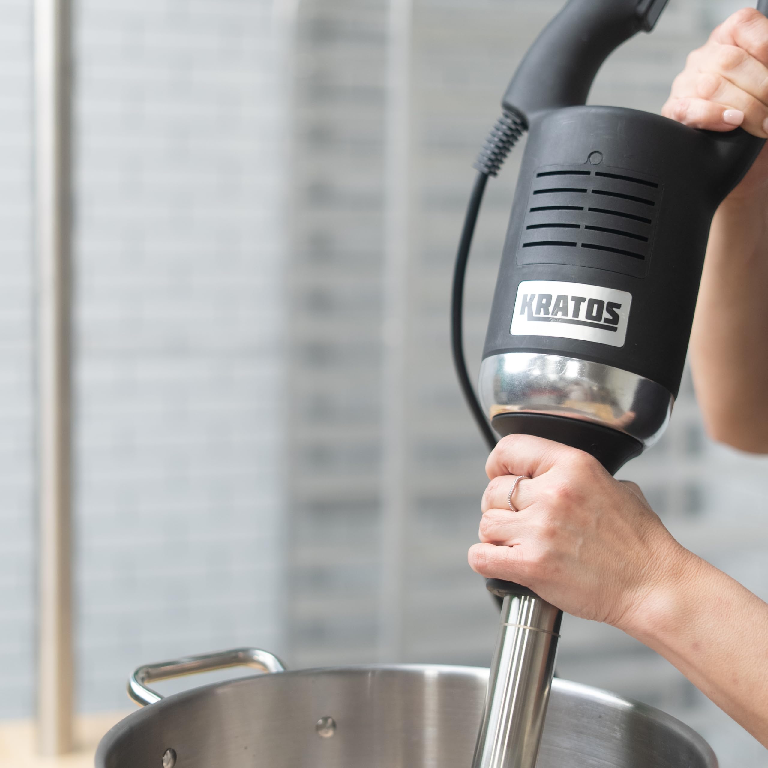 Kratos 850W Heavy-Duty Immersion Blender - Commercial Mixer for Kitchen & Restaurant