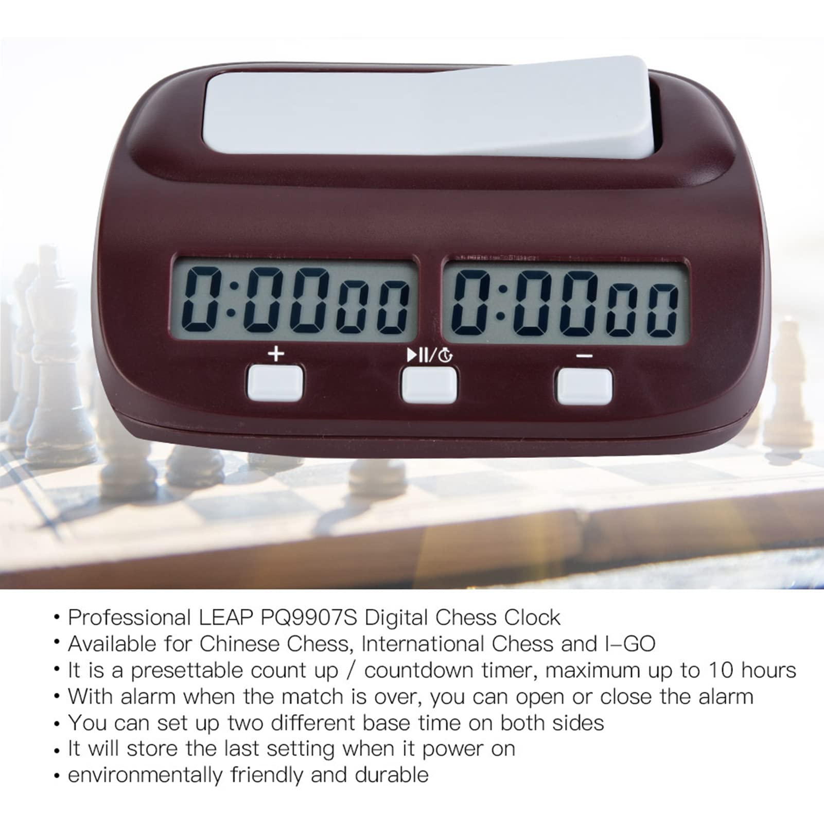 XIASABA Digital Chess Clock - Multifunctional Electronic Timer for Chess, Board Games & Chinese Chess | Portable & Easy to Use | Perfect for Tournaments, Home Games & Practice Sessions
