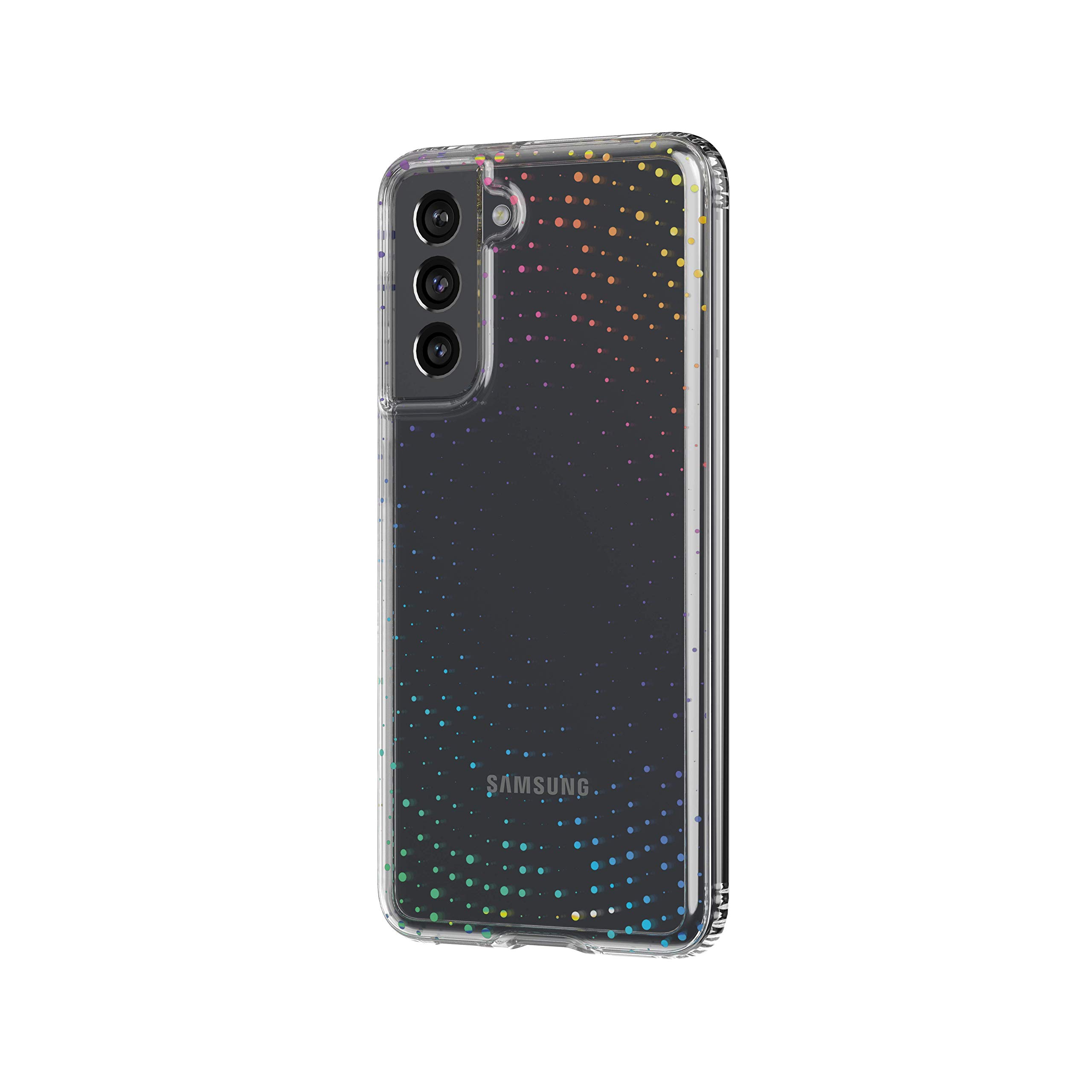 Tech21 Evo Sparkle Case for Samsung Galaxy S21 5G - Radiant Clear Protective Phone Cover | Shockproof & Scratch-Resistant | Perfect for Everyday Use, Travel & Outdoor Activities