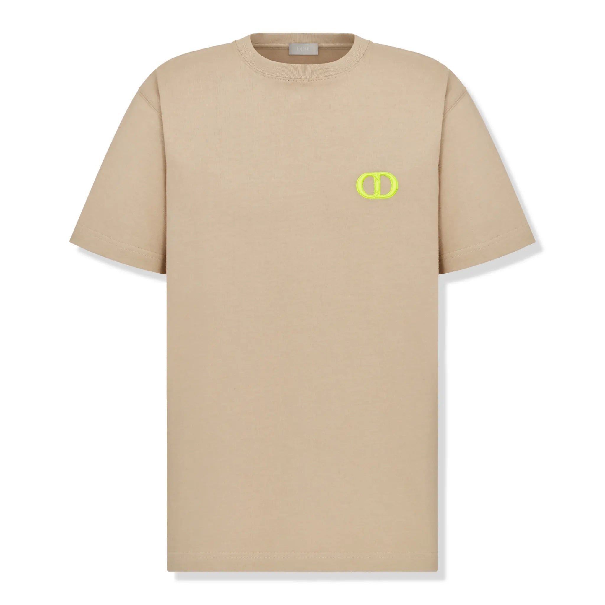 Dior CD Icon Relaxed Fit Cotton Beige T-Shirt for Men - Casual Luxury Tee for Everyday Wear, Street Style & Summer Outfits