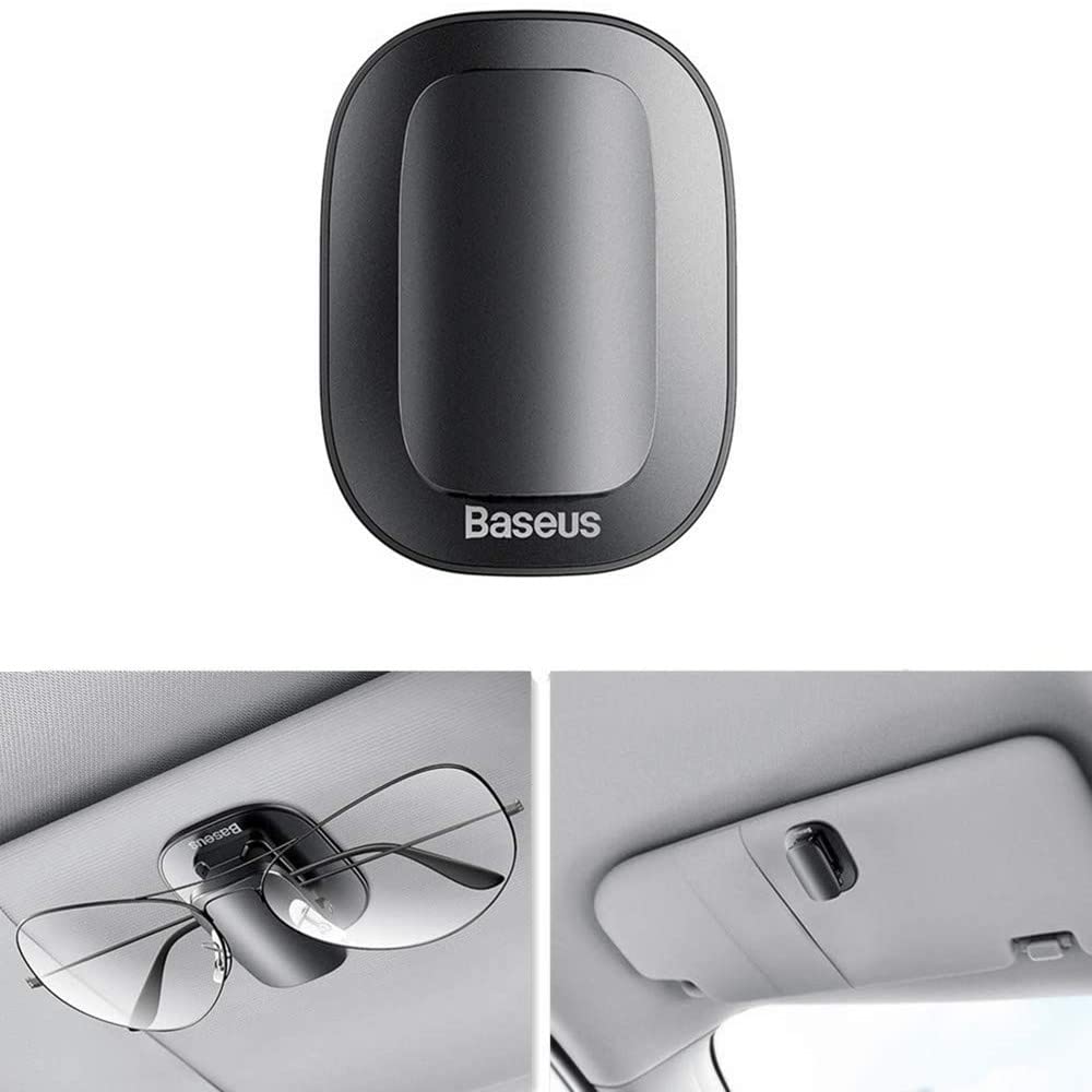 Tumecos Car Sunglasses Holder Clip - Black Glasses Accessory for Sunshades & Eyewear | Perfect for Car Visor, Travel, and Daily Organization