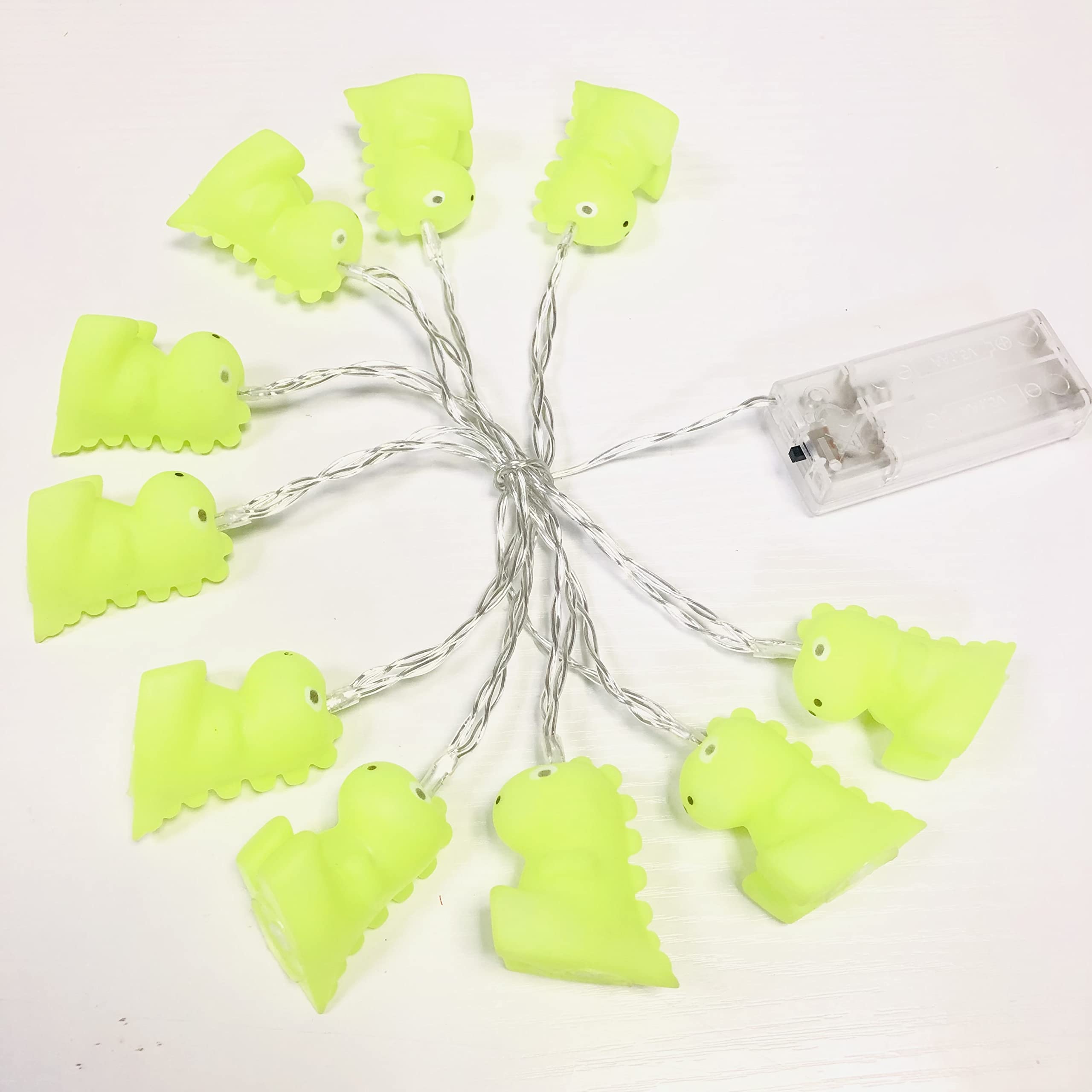 5.4 FT Cute Dinosaur String Lights - 10 LED Battery Operated Fairy Lights for Home, Party, Christmas & Camping Decor (1.65m/10LED, Small Dinosaur) - Perfect for Bedroom, Nursery, Garden & Outdoor Decorations