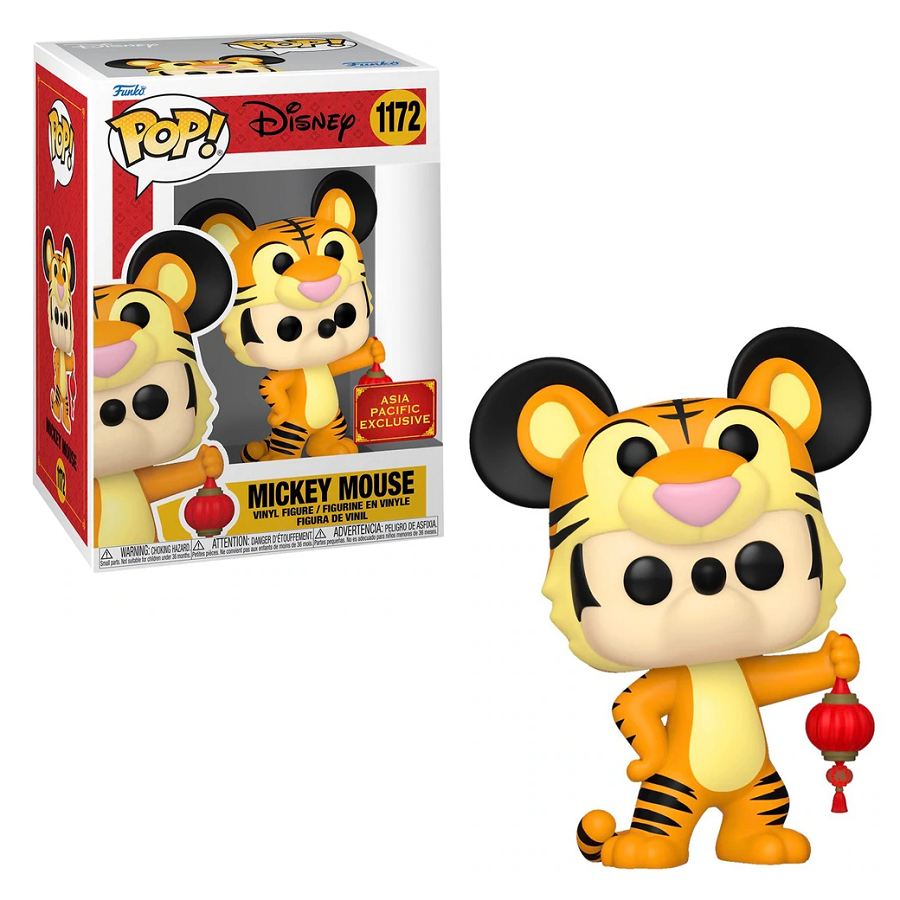 Funko Pop! Disney Zodiac 2022: Mickey Mouse Year of The Tiger #1172 - Asia Pacific Exclusive Collectible Figure for Disney Fans & Pop Culture Enthusiasts - Perfect for Home Decor, Office Display, and Gift Giving