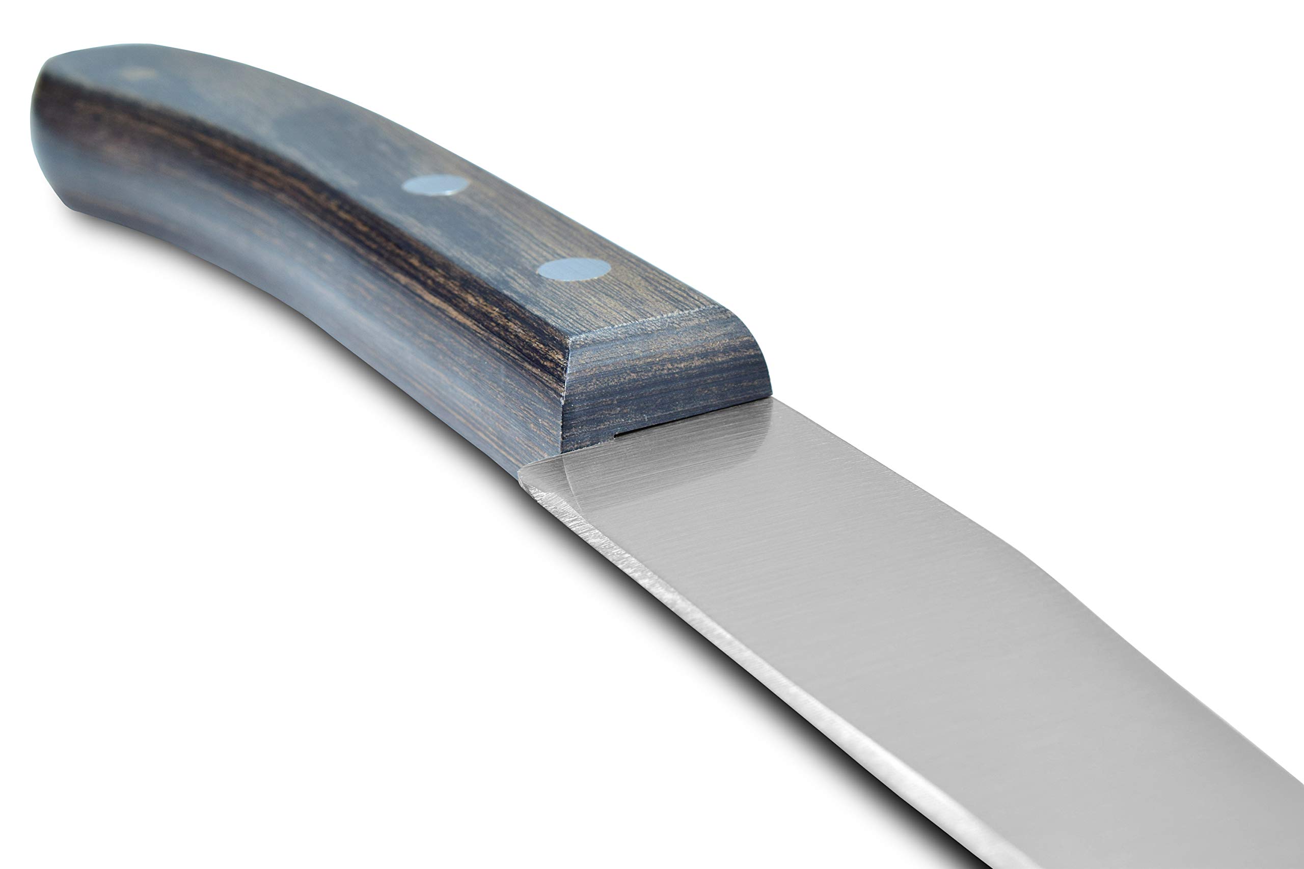 WW200 Japanese Utility Small Bread Knife - Stainless Steel Fruit & Meat Knife with Brown Wood Handle (4.5 inch/115mm) - Perfect for Slicing Bread, Fruits, Cheese, Cakes & Deli Meats - Ideal for Kitchen, Camping & Picnic Use
