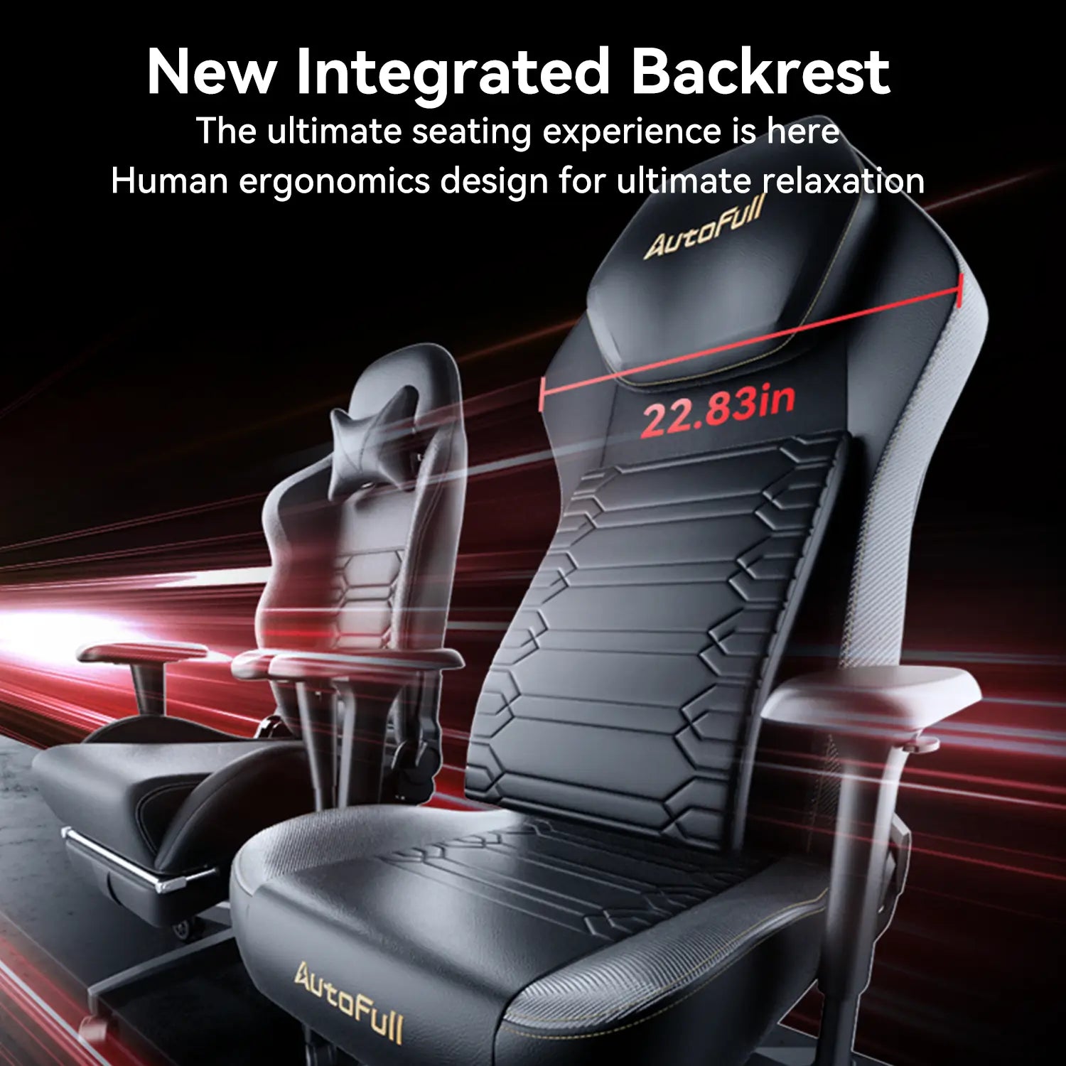 AutoFull M5 Ergonomic Gaming Chair - High Back Racing Style with Lumbar Support for PC, Office & Esports - Comfortable PU Leather Computer Chair for Long Gaming Sessions
