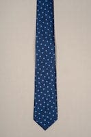 Cavani Navy Blue Floral Silk Tie Set for Men - Perfect for Weddings, Business Meetings & Formal Events