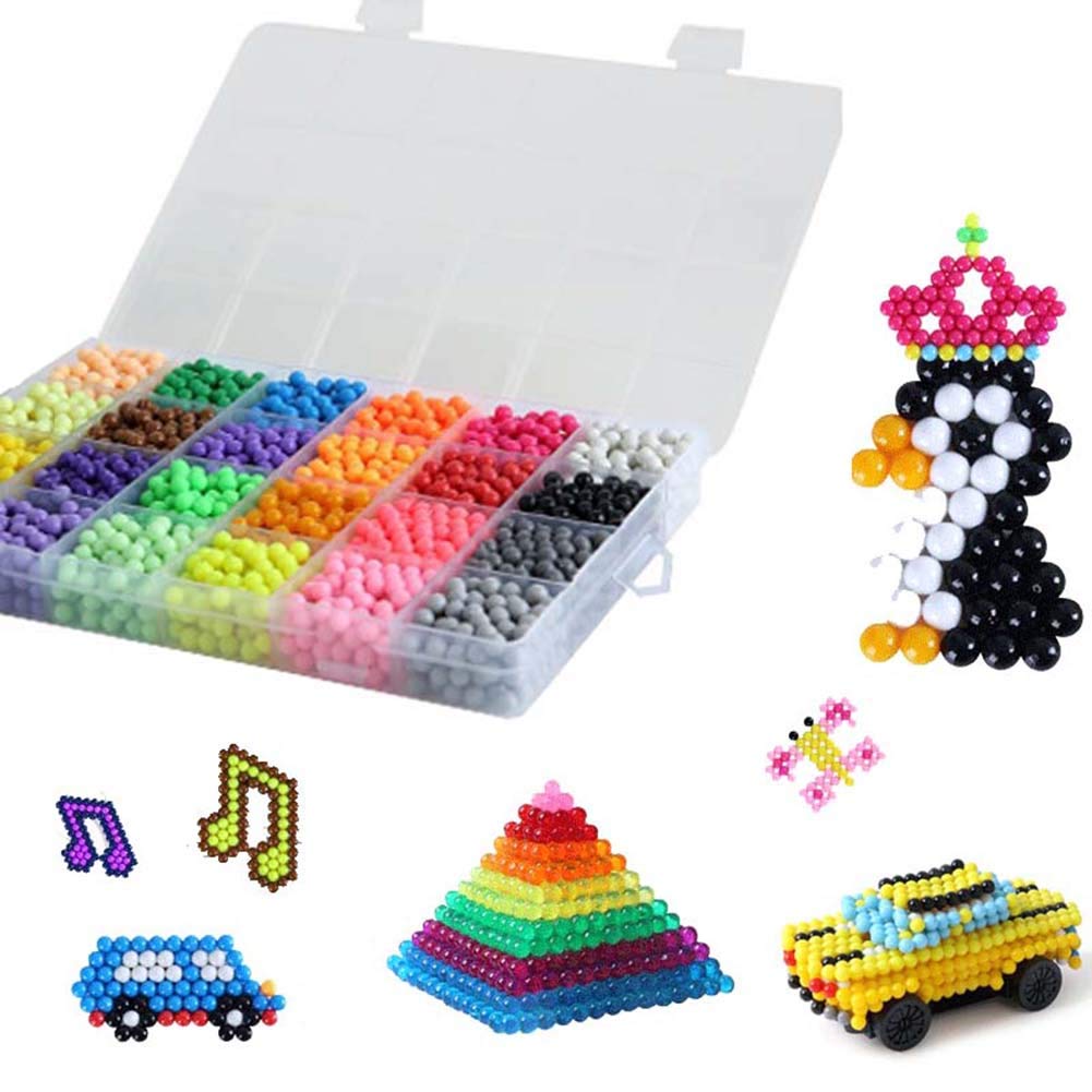 **Amadon 36 Colors Water Fuse Beads Set - Magic Sticky Beads for Kids DIY Art Crafts, Creative Gift for Holidays & Birthdays - Perfect for Party Favors, Classroom Activities & Sensory Play**