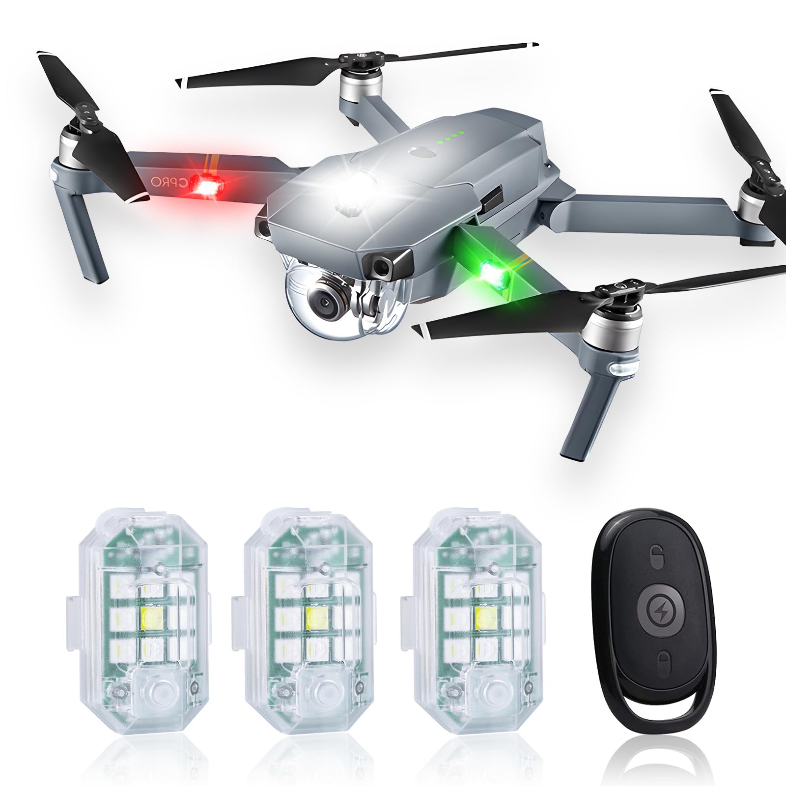 LECART High Brightness Wireless LED Strobe Light with Remote - 7 Color Rechargeable Anti-Collision Safety Lights for Cars, Motorcycles, Bikes & Drones | Perfect for Night Riding, Emergency Signaling & Vehicle Visibility