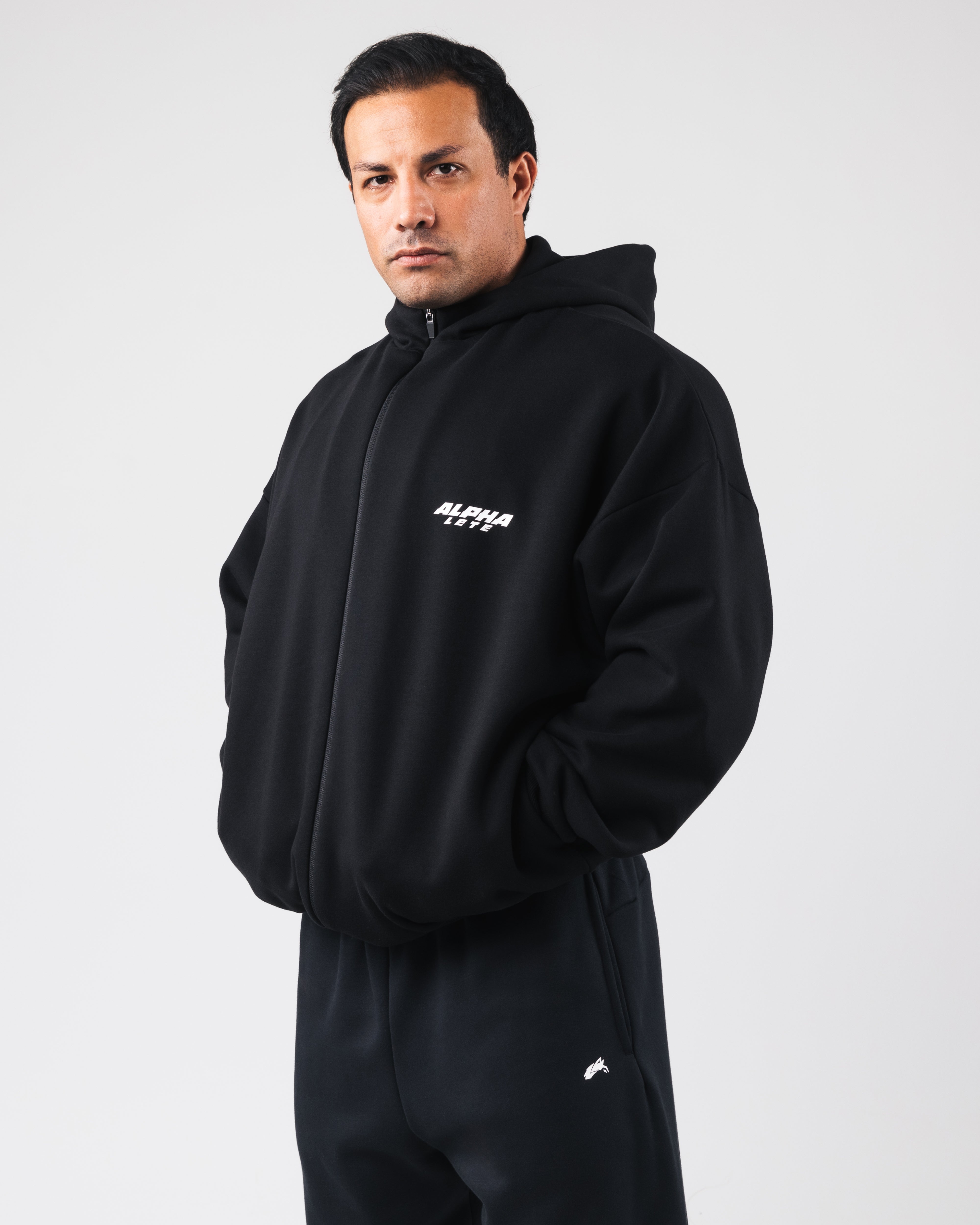 Force Renew Zip Hoodie for Men & Women - Lightweight Fleece Jacket with Pockets - Black - Perfect for Outdoor Activities, Gym & Casual Wear