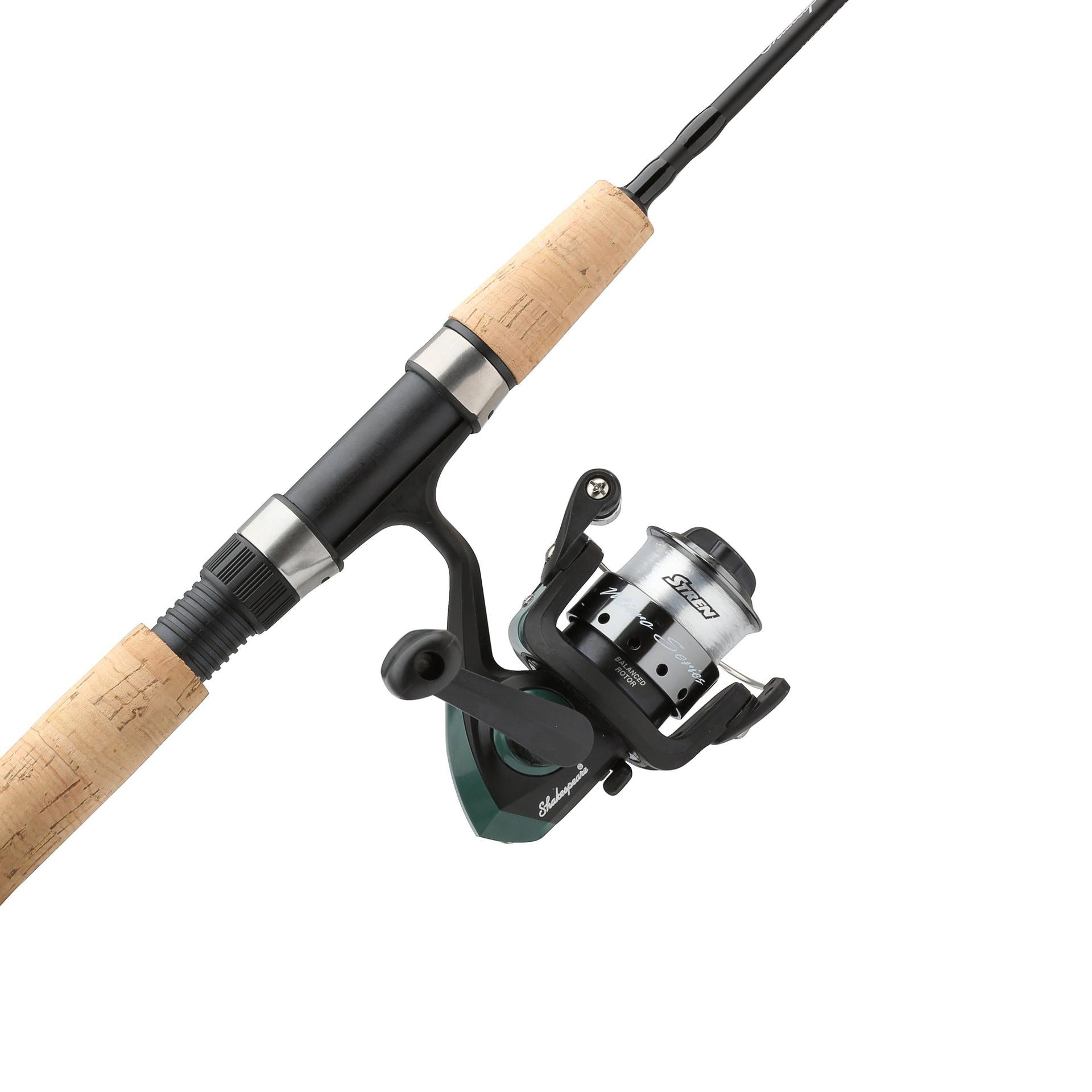 Micro Series Spinning Fishing Rod and Reel Combo - Lightweight Graphite Freshwater/Saltwater Fishing Gear for Bass, Trout, Salmon - Perfect for Shore Fishing, Boat Angling & Travel