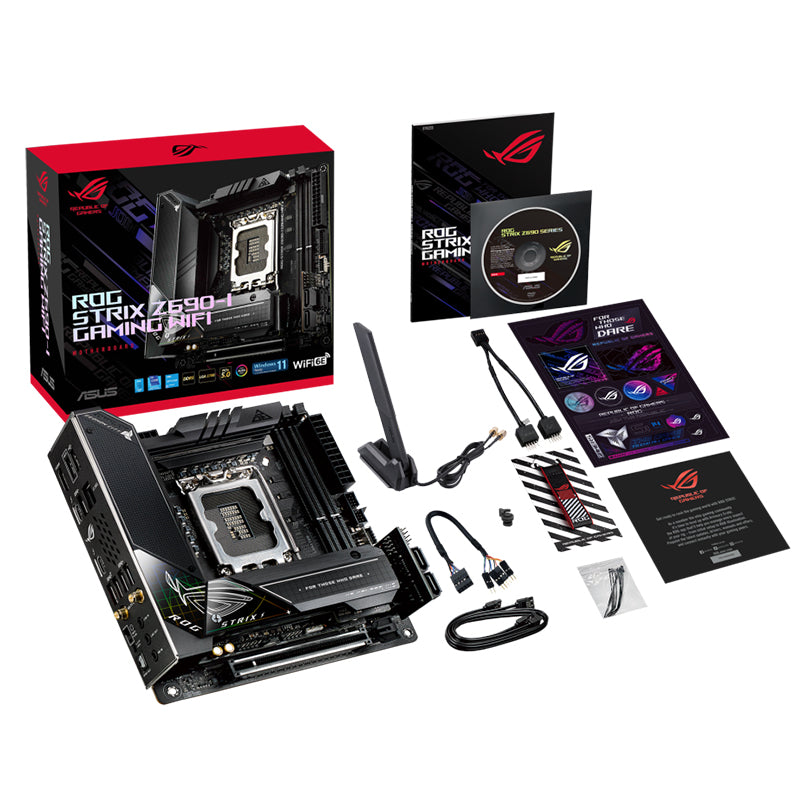 ASUS ROG STRIX Z690-I GAMING WIFI Mini ITX Motherboard - Intel LGA1700 Socket, DDR5, PCIe 5.0, WiFi 6 - Perfect for Compact Gaming PC Builds & eSports Enthusiasts