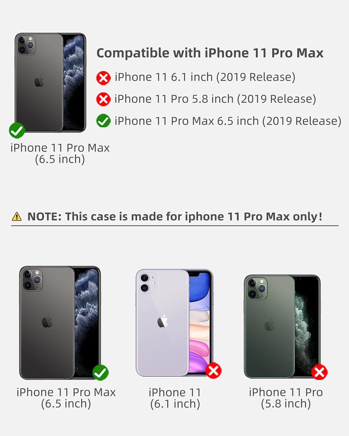 K TOMOTO iPhone 11 Pro Max Case (6.5