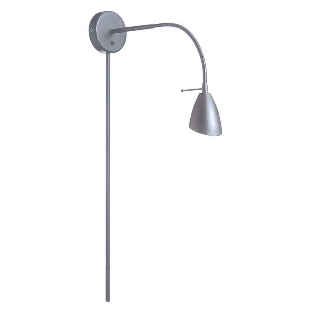 Adjustable Gooseneck Wall Lamp - Modern LED Reading Light for Bedroom, Office & Study - Dimmable Swing Arm Sconce with Flexible Neck (Black) - Perfect for Night Reading, Task Lighting & Home Decor