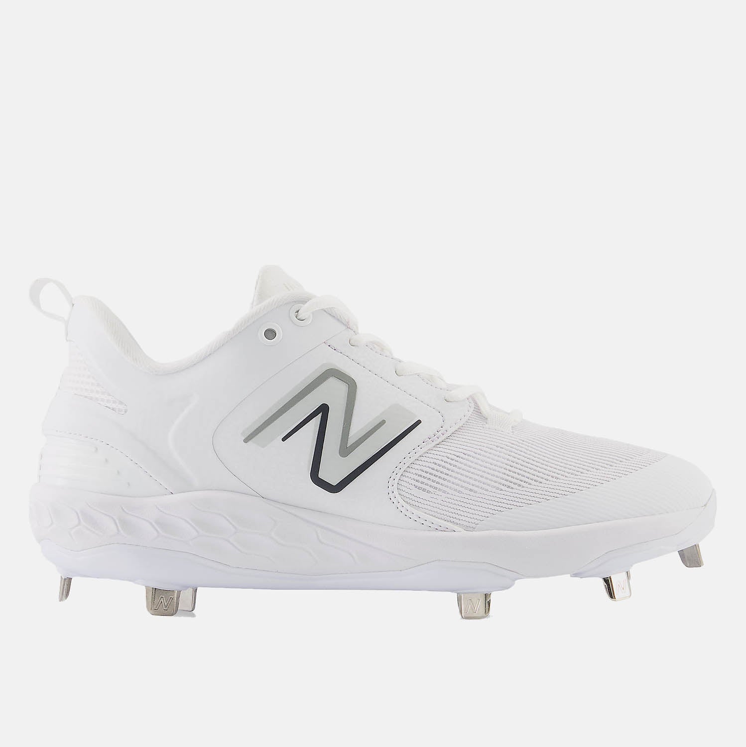 Men's Fresh Foam X 3000 V6 Metal Baseball Cleats - White/White | Lightweight Performance Shoes for Baseball Players | Perfect for Games, Practice & Field Training