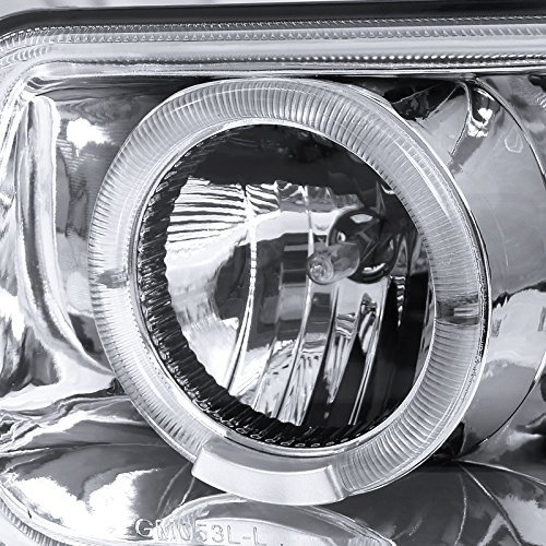 Silverado Halo Clear Projector Headlights with LED DRL Fog Strips & Bumper Lamps - Upgrade Your Chevy Truck Lighting for Off-Road & Night Driving