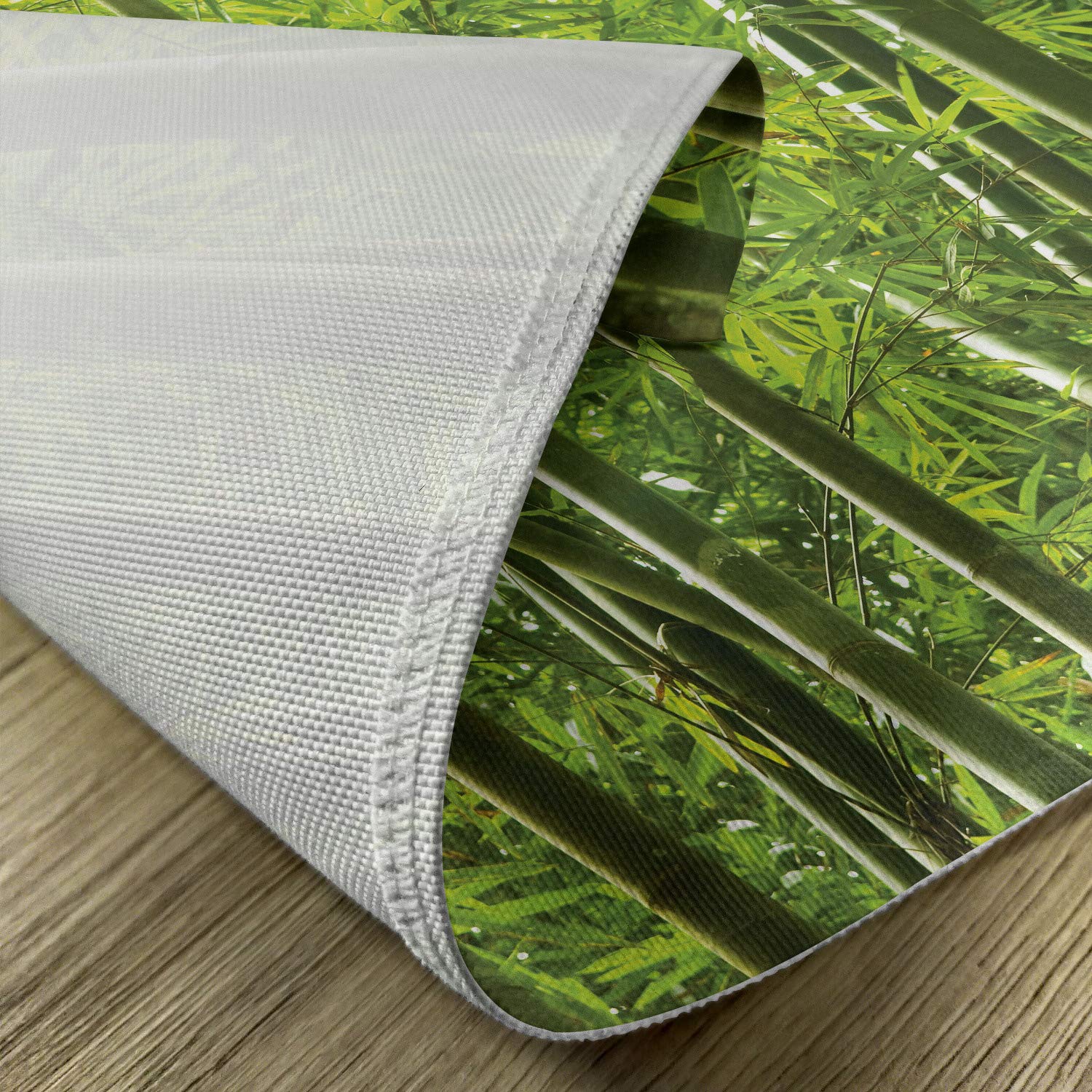 Ambesonne 4-Pack Forest Placemats - Exotic Tropical Leaf Print, Green Nature-Themed Dining Table Mats, Washable Fabric, Standard Size - Perfect for Home Decor, Dinner Parties & Outdoor Picnics