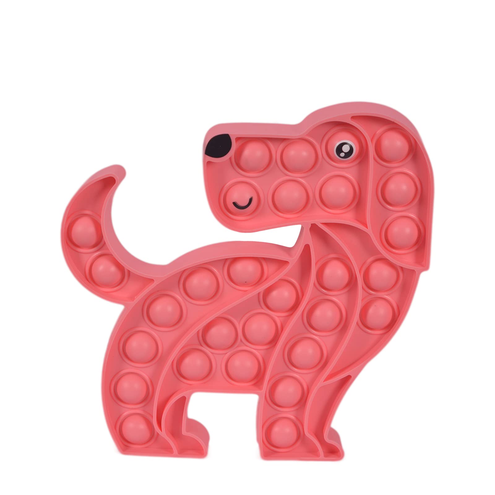 NUFR Pink Dog Pop Bubble Fidget Toy - Sensory Stress Relief for Kids & Adults at Home/Office