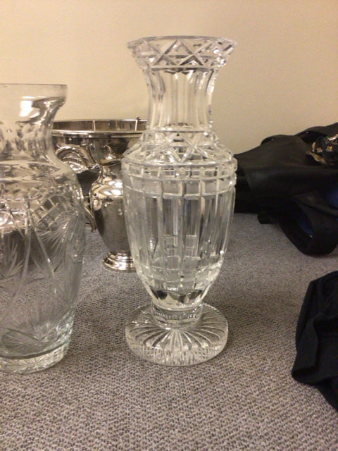 14 1/2 Inch Clear Glass Vase for Flowers - Elegant Home Decor Centerpiece for Weddings, Parties & Living Room Decorations