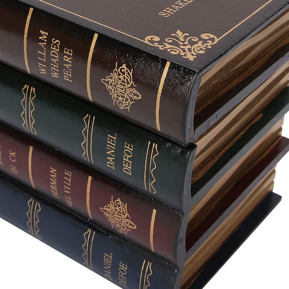 Decorative Faux Book Box with Hidden Compartment - Hollowed Out European Style Storage for Jewelry, Money & Valuables | Unique Home Decor for Living Room, Bedroom & Office