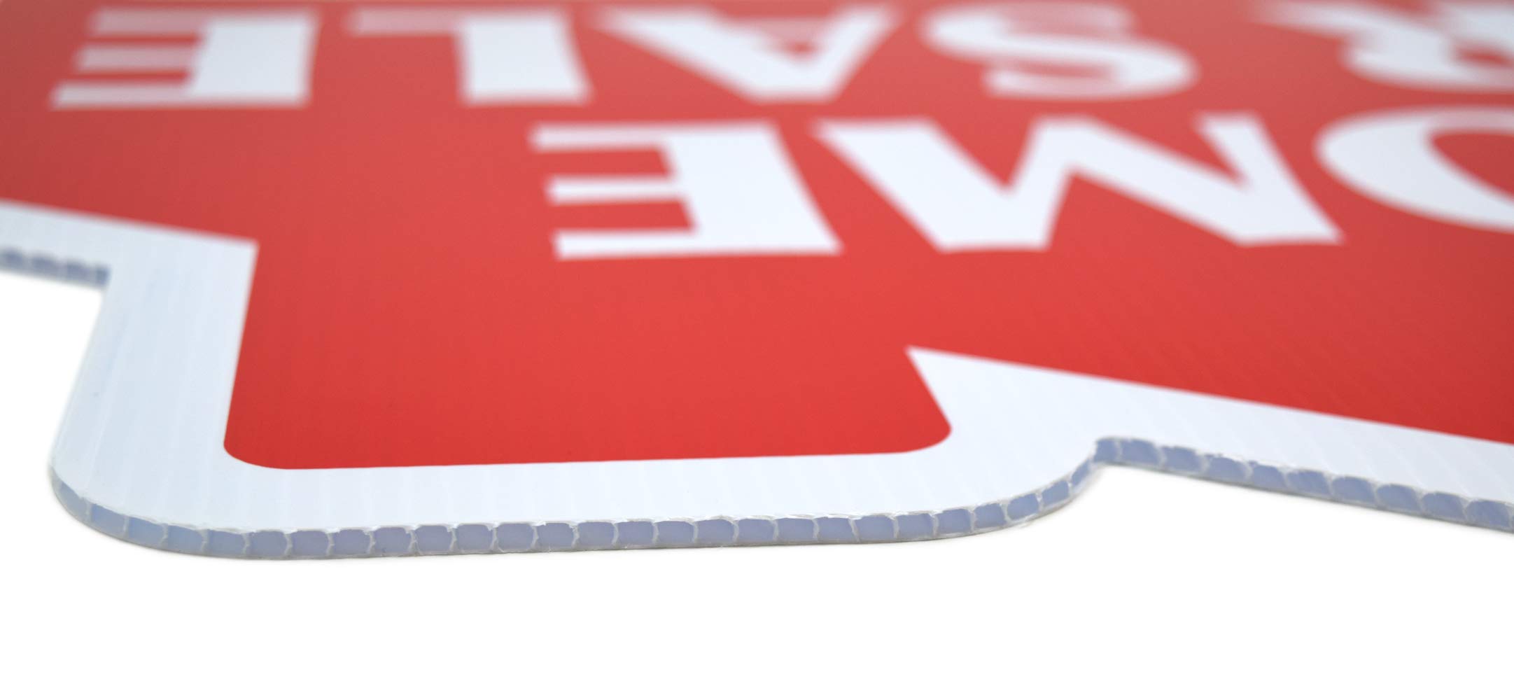 Open House Sign Kit - 5 Die-Cut House Shape Signs & 5 Stands - Durable Corrugated Coroplast with UV Ink - Real Estate Agent Supplies (Red - Open House) - Perfect for Open House Events, Property Showings & Real Estate Marketing