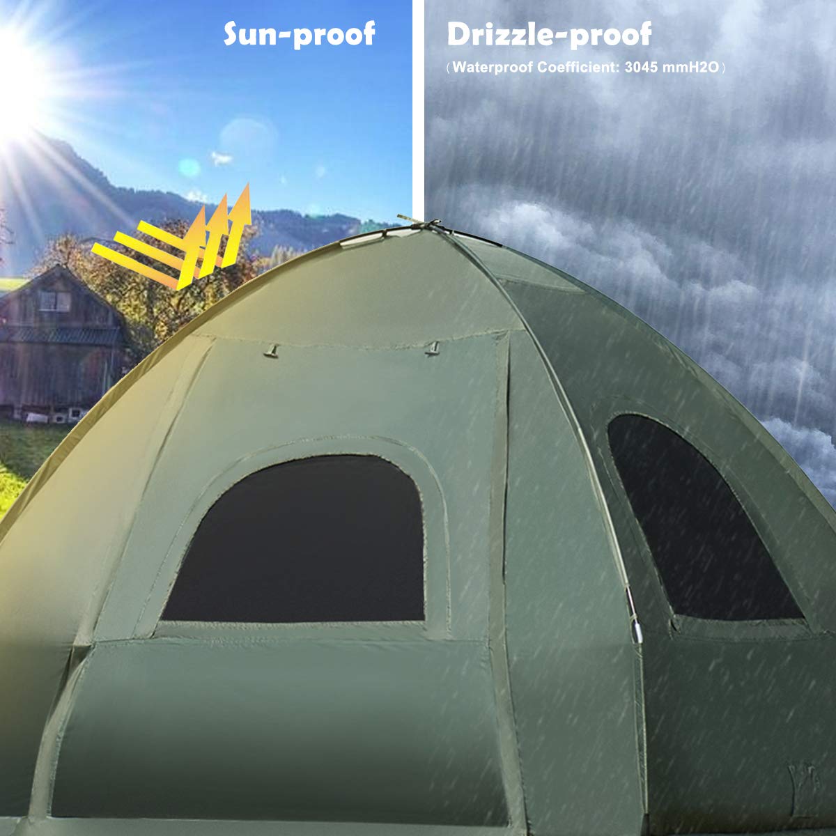 **Moccha Folding Camping Tent Cot with Sleeping Bag & Air Mattress – Elevated Portable Outdoor Tent with Carry Bag for Camping, Hiking, Picnic & Backpacking Adventures**    *(Perfect for Family Camping Trips, Solo Backpacking, and Weekend Getaways!)*