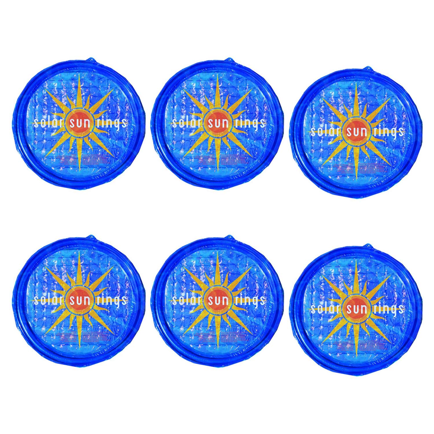 Solar Pool Heater Cover - 6 Pack UV Resistant Solar Sun Rings for Above Ground & Inground Swimming Pools, Hot Tubs & Spas | Energy Efficient Water Heating Accessory | Perfect for Summer Pool Parties & Year-Round Warm Water