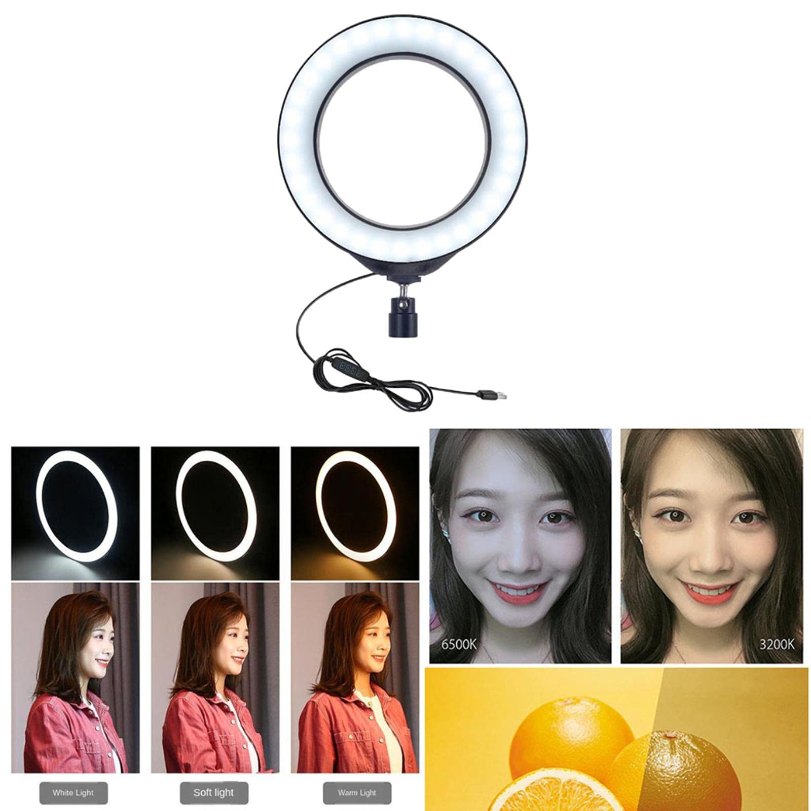 ZHOUSAN 80 LED Ring Light for Live Streaming TikTok YouTube - Perfect for Vlogging & Makeup
