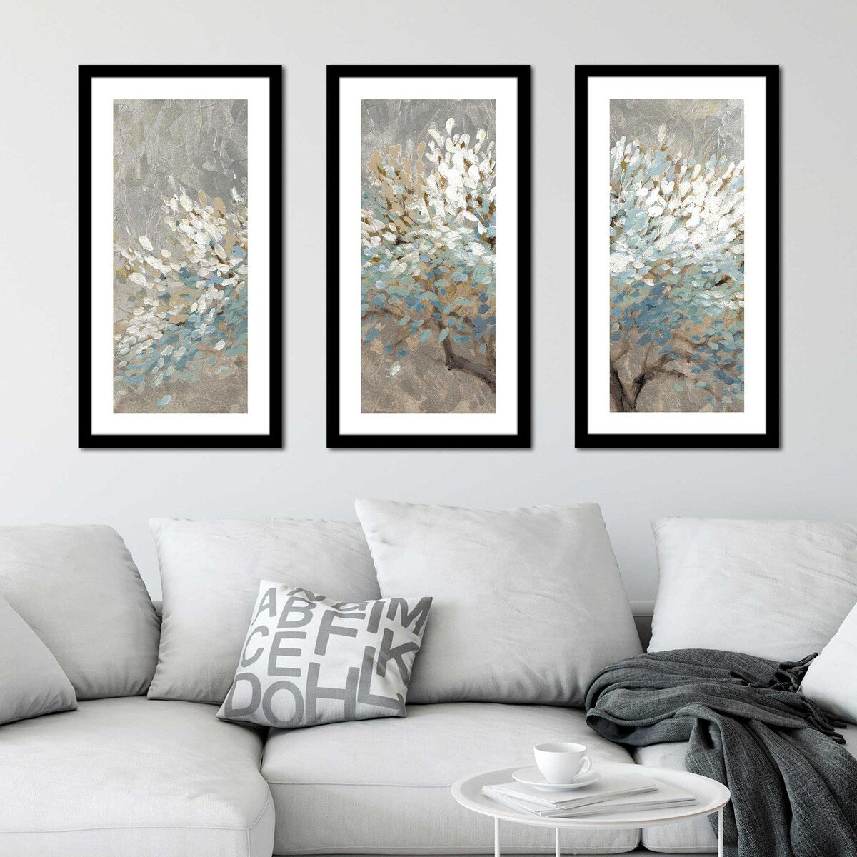 A Thousand White Lifetimes - 3 Piece Canvas Wall Art Set, Modern Abstract White Aluminum Prints for Living Room, Bedroom & Office Decor