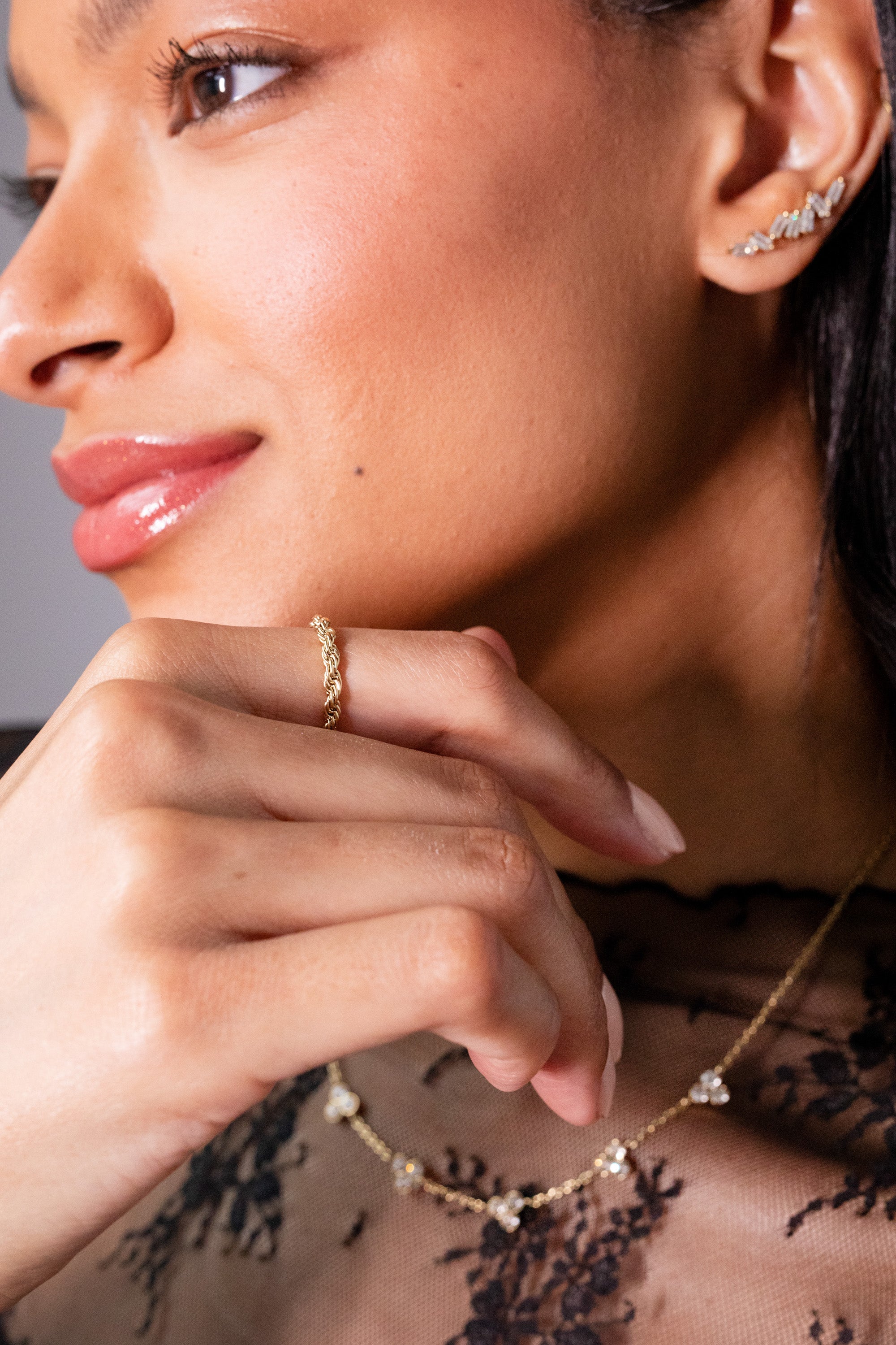 Sparkling Crystal Baguette Crawler Earrings for Women - Elegant Dangle Earrings for Parties, Weddings & Special Occasions