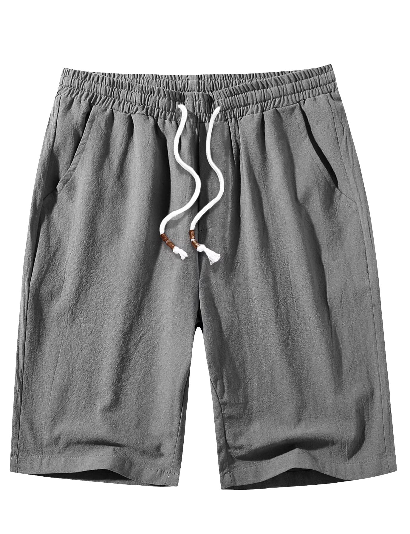 **MAGCOMSEN Men's Linen Shorts – Classic Fit, Drawstring Waist, Cotton Casual Summer Shorts with Pockets – Perfect for Beach, Vacation & Outdoor Activities**