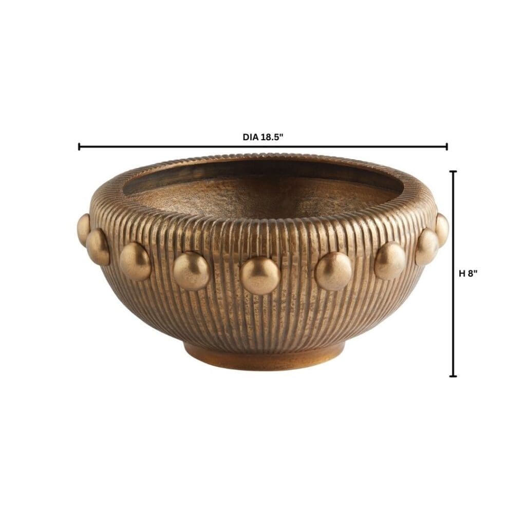 Cyan Design 11697 Batten Bowl - Antique Brass Decorative Bowl for Home Decor | Perfect for Centerpieces, Tabletop Display & Gift Giving