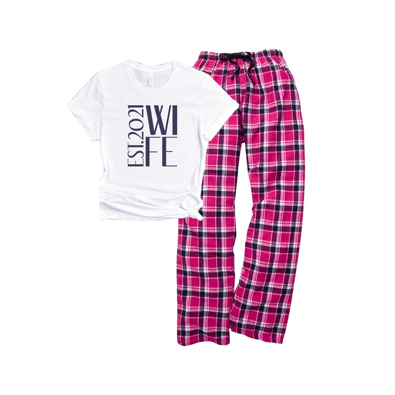 Elegant Matching Couples Pajama Set for Bride & Groom - Wife & Husband Sleepwear - Perfect Bridal Shower Gift for Wedding Party & Honeymoon
