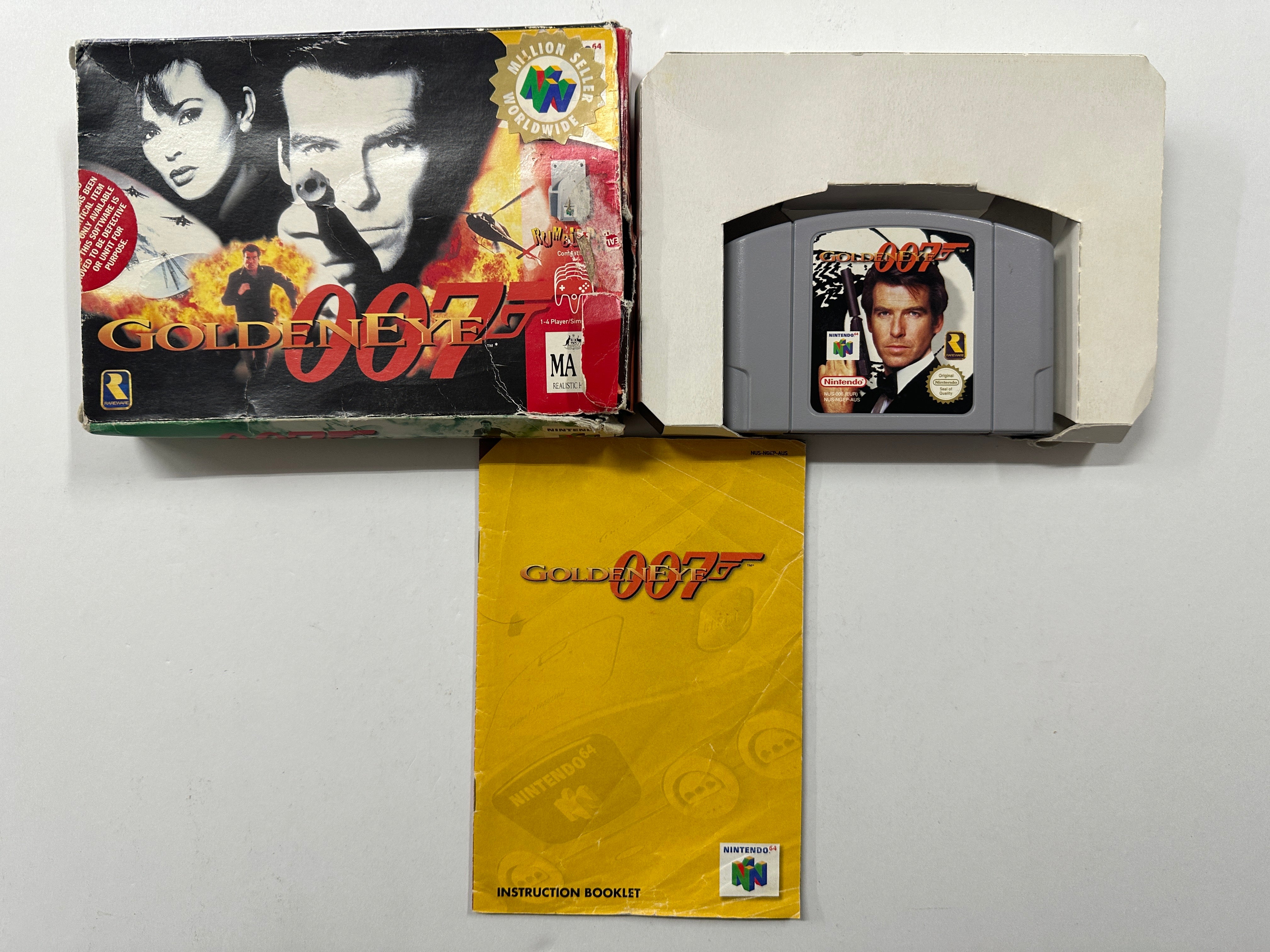 Goldeneye 007 Nintendo 64 Complete In Box - Authentic Retro Video Game for N64 Console | Perfect for Gaming Collectors and 90s Nostalgia Fans
