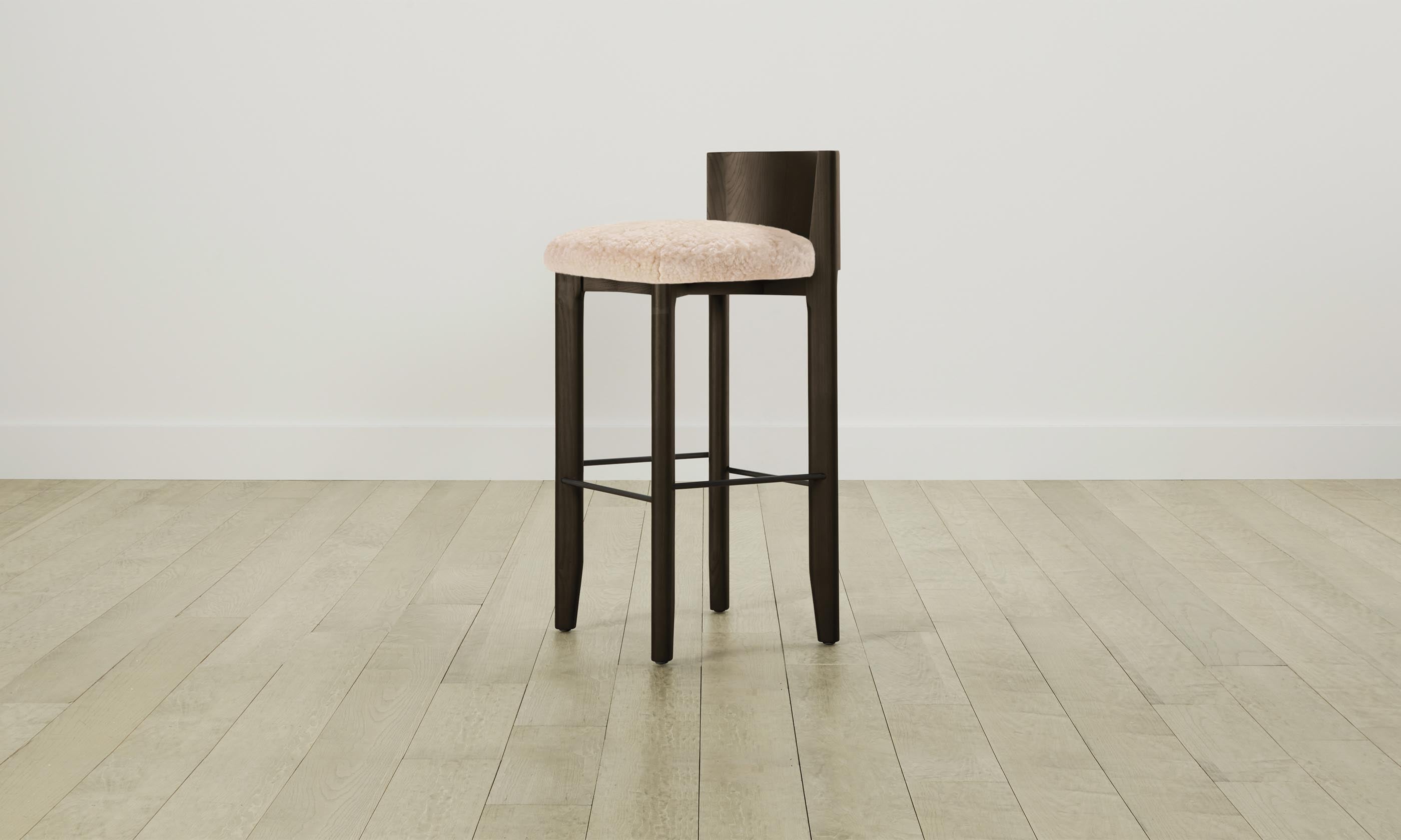 Premium Shearling Bar Stools for Kitchen Island & Home Bar - The Delancey Counter Stool with Cozy Shea Upholstery - Perfect for Modern Dining & Entertaining Spaces