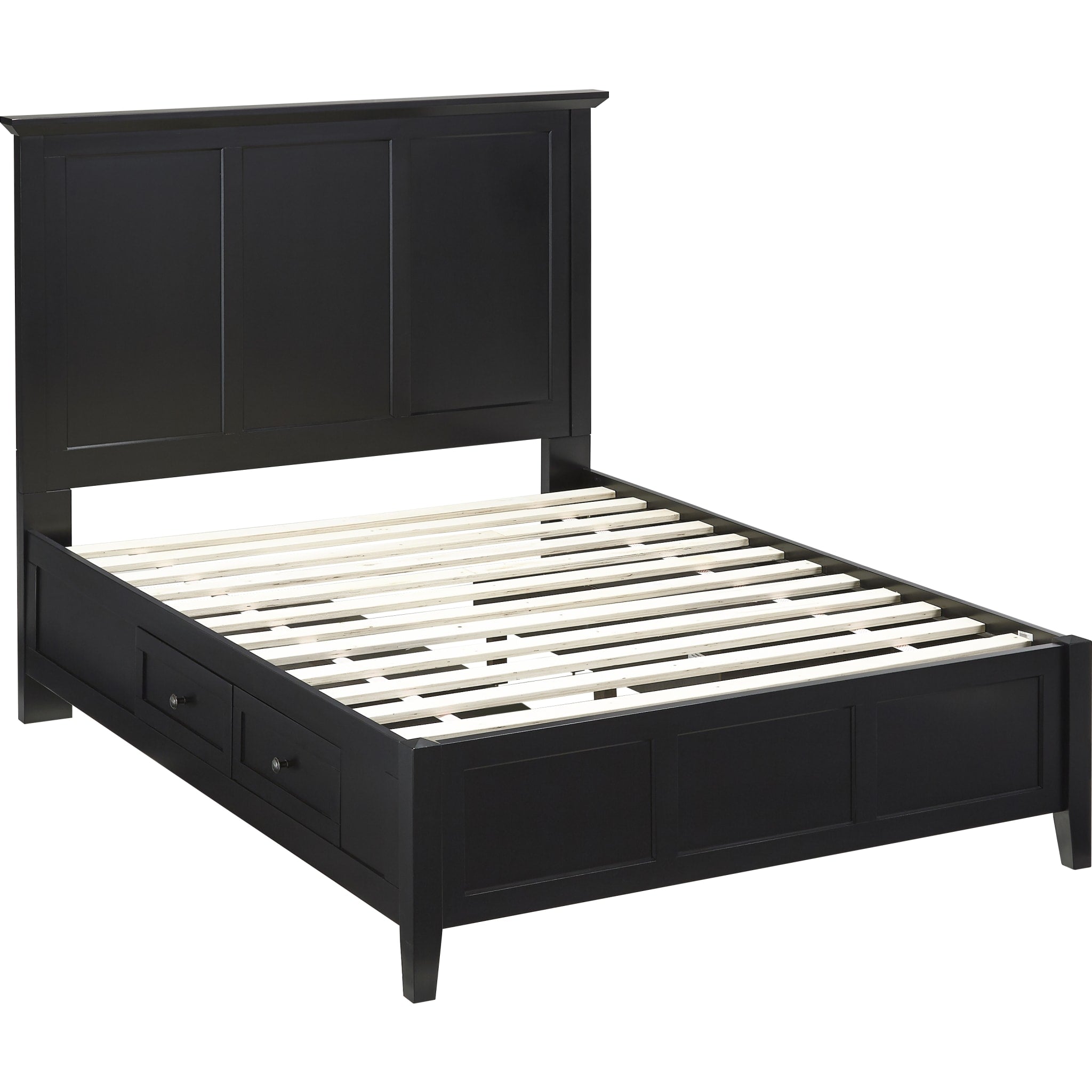 Paragon 4-Drawer Wooden Storage Bed Frame in Black - Perfect for Small Bedrooms & Space-Saving Organization