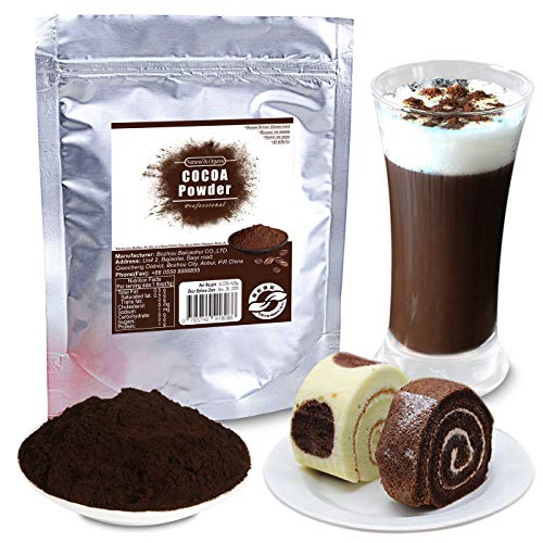 Premium Organic Dutch Process Cocoa Powder 10-14% High Fat - Dark Black for Baking, Drinks, Desserts (100g/3.52oz) - Perfect for Hot Chocolate, Brownies, Cakes & Ice Cream