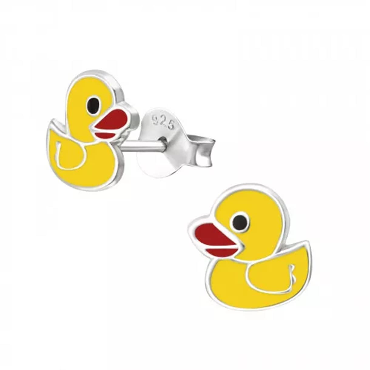 Yellow Duck Earrings - Sterling Silver Dangle Earrings for Women - Cute Duckling Jewelry Gift for Kids & Teens - Perfect for Birthdays, Parties & Everyday Wear