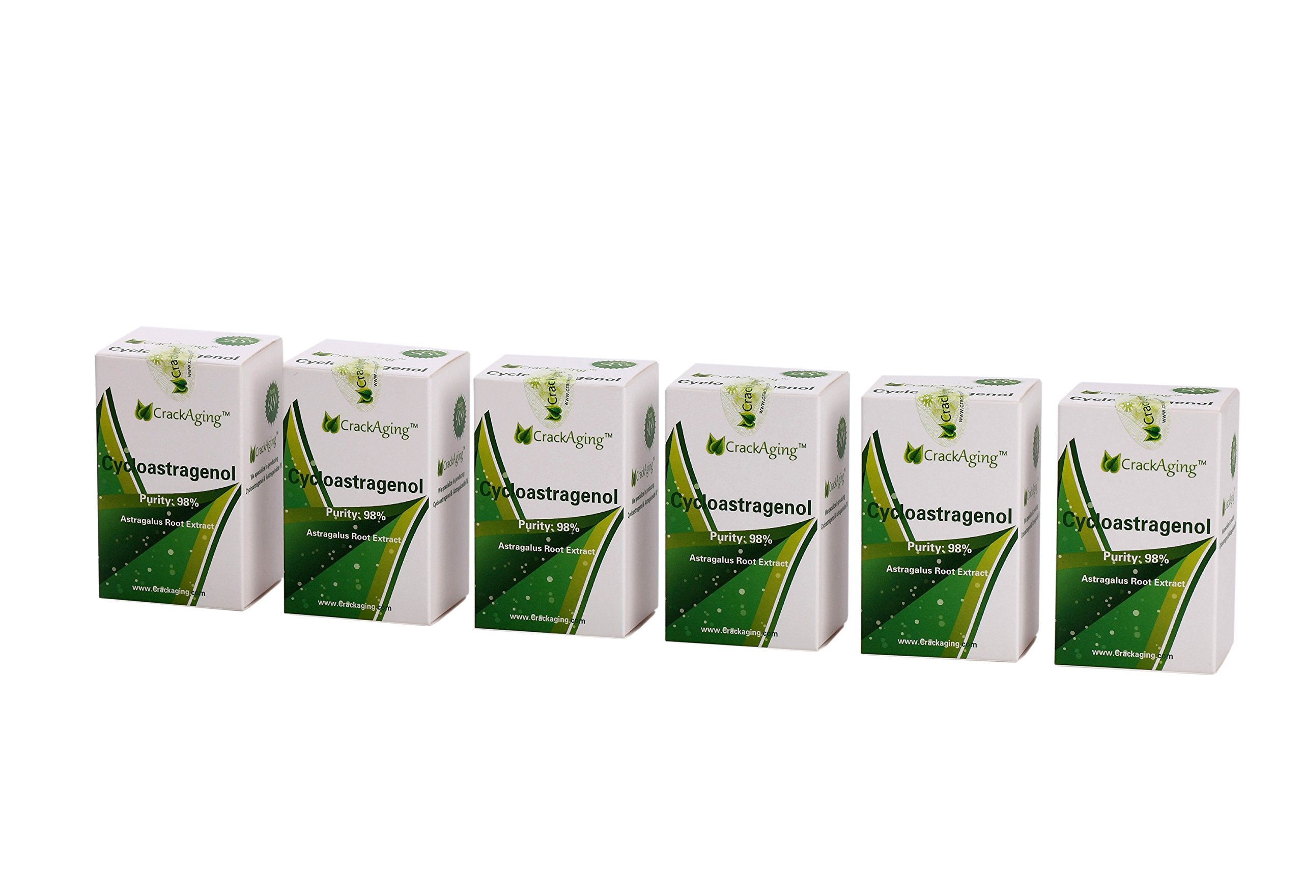 Premium Cycloastragenol 98% Extract (10mg per Capsule) - 30 Capsules/Bottle (6 Bottles) - Supports Cellular Health & Longevity - Ideal for Anti-Aging, Immune Support & Wellness Routines