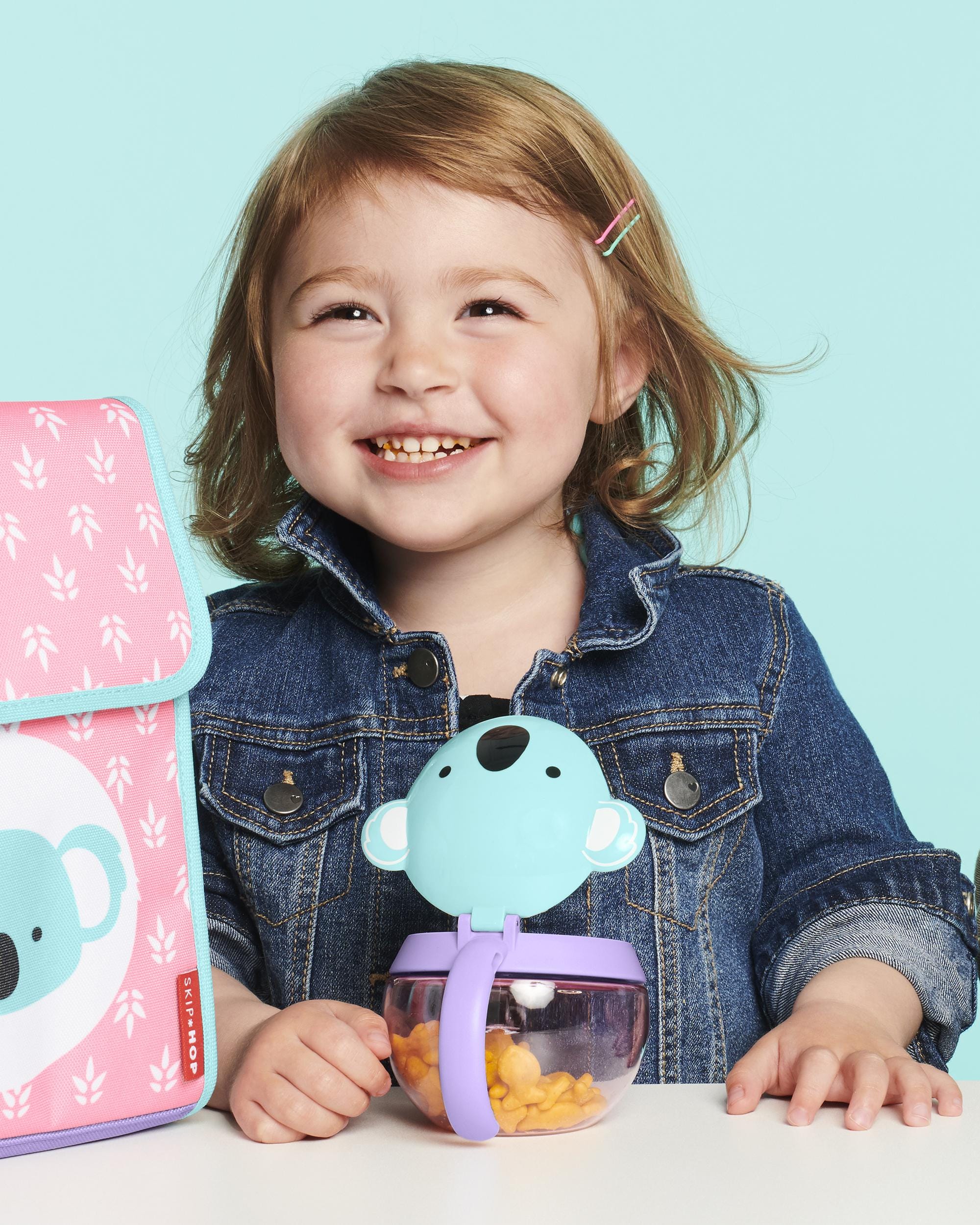 Skip Hop Zoo Snap Cup - Insulated Toddler Sippy Cup with Leak-Proof Lid & Easy-Grip Handles - Perfect for Daycare, Travel & On-the-Go Hydration