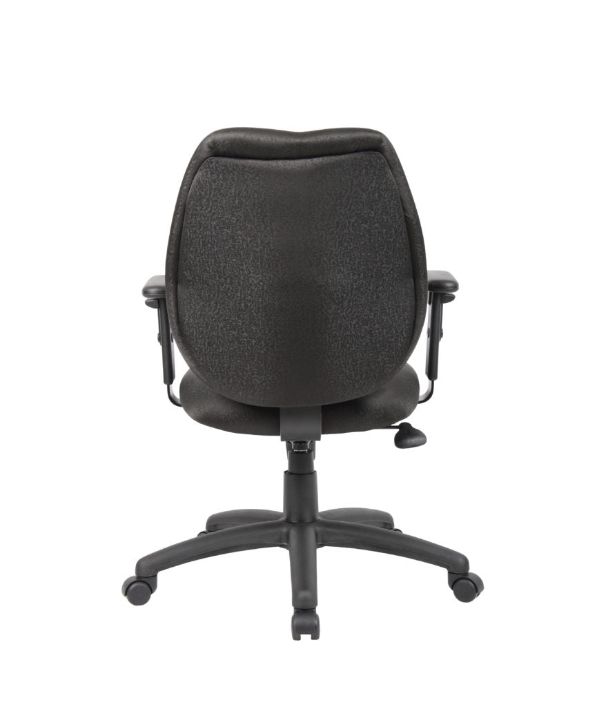Boss Mid Back Task Chair with Adjustable Arms - Ergonomic Office Chair for Home & Work - Black (Model B1014) | Perfect for Long Hours at Desk, Computer Work & Conference Rooms
