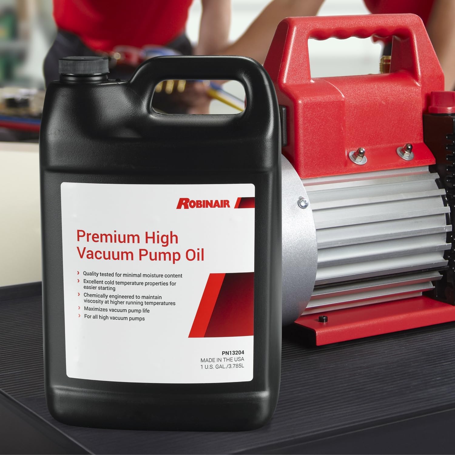 Robinair RR13204 Premium High Vacuum Pump Oil - 1 Gallon (Case of 4) | Ideal for HVAC, Automotive AC Systems & Refrigeration Equipment