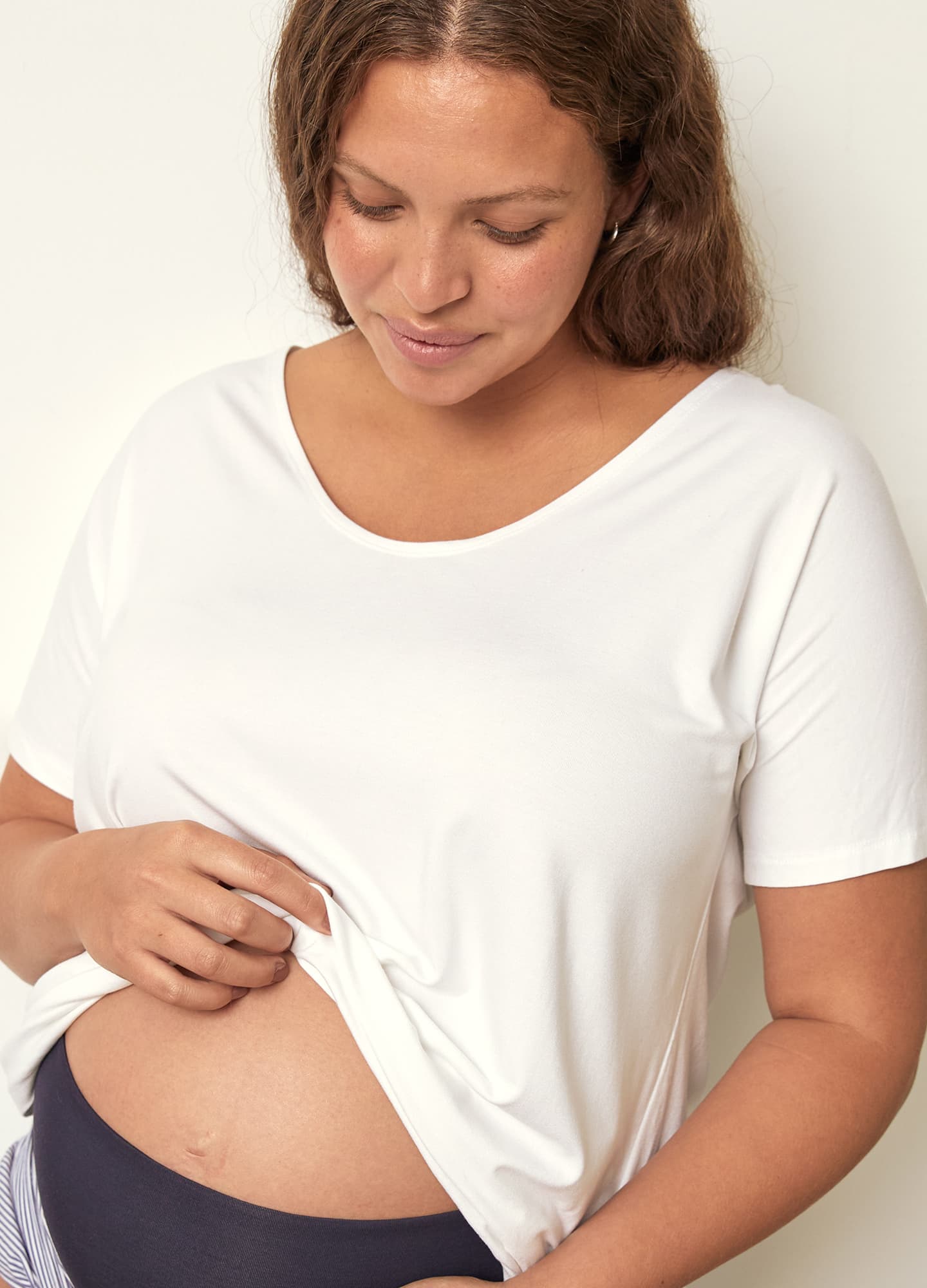 Maternity Perfect V-Neck Nursing Top - Comfortable & Stylish Breastfeeding Shirt for New Moms | Ideal for Nursing, Pumping & Everyday Wear