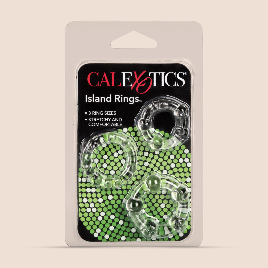 CalExotics Island Rings™ Textured Penis Rings for Enhanced Pleasure - Perfect for Couples & Solo Play