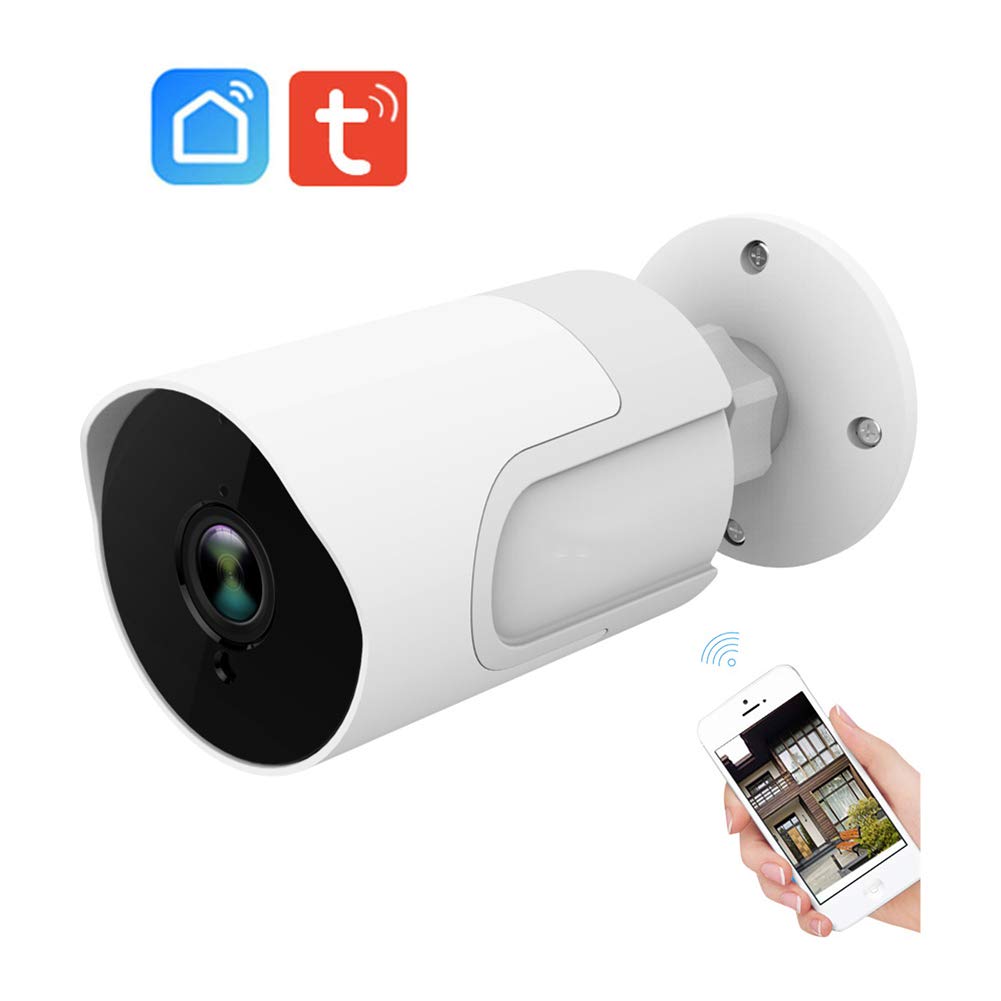DMNSDD 1080P Outdoor Security Camera with WiFi, Two-Way Audio & Motion Detection - Tuya Smart Life Compatible Wireless IP Camera for Home Surveillance (Ideal for Monitoring Front Yard, Backyard & Driveway)