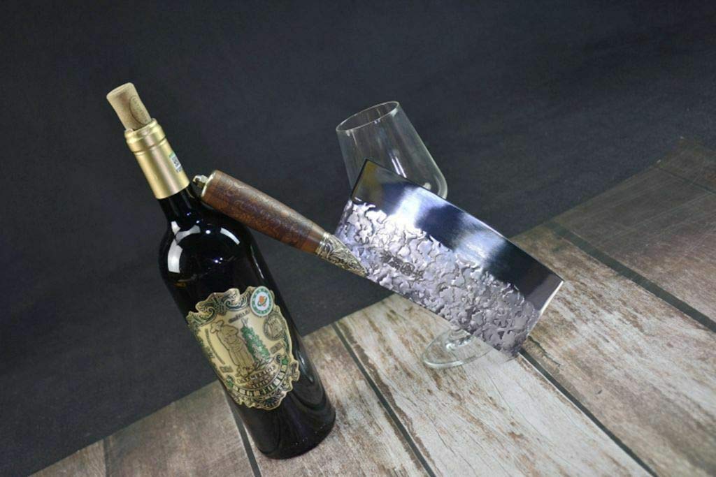 Premium Hand-Forged 6Cr13MOV Steel LongQuan Chef Knife - Professional Kitchen Knife with Razor Sharp Edge - Perfect for Slicing, Dicing, and Food Prep