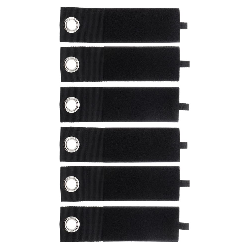 MILISTEN Heavy Duty Extension Cord Holder Organizer Set - 6 Pack Black Storage Straps for Garden Hose, Garage Tools & Cable Management (50X180mm) - Perfect for Home, Office & Workshop Organization