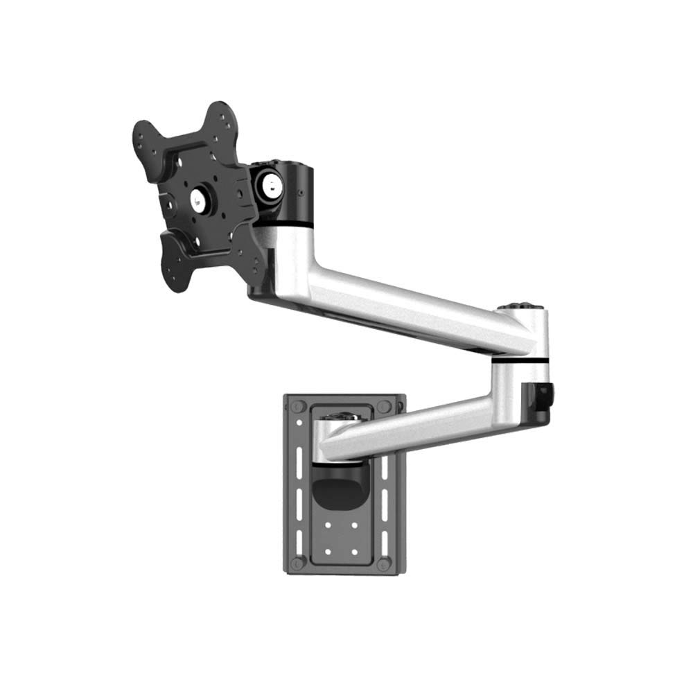 Continews Slat Wall Dual Swivel Supreme Monitor Mount - Adjustable Dual Monitor Stand for Home & Office - Perfect for Ergonomic Workspace Setup, Gaming, and Multi-Tasking