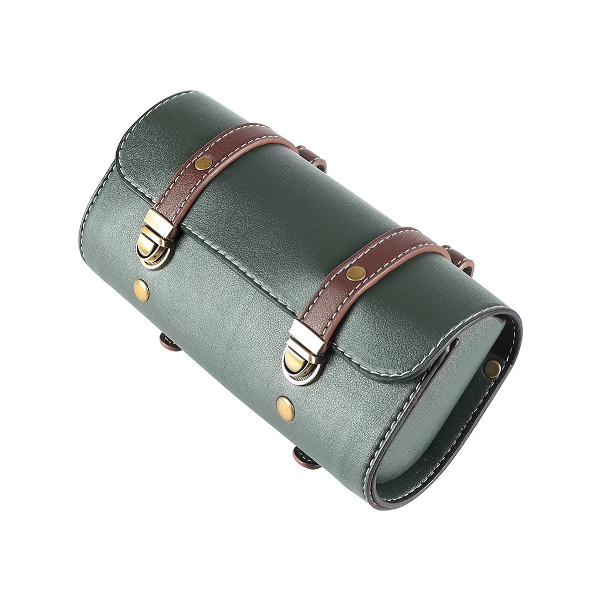 **YIBO Waterproof Quick Release Motorcycle Fork Bag - Universal Leather Side Tool Pouch for Bicycle & Bike Accessories (Green) - Perfect for Road Trips, Commuting & Outdoor Adventures**
