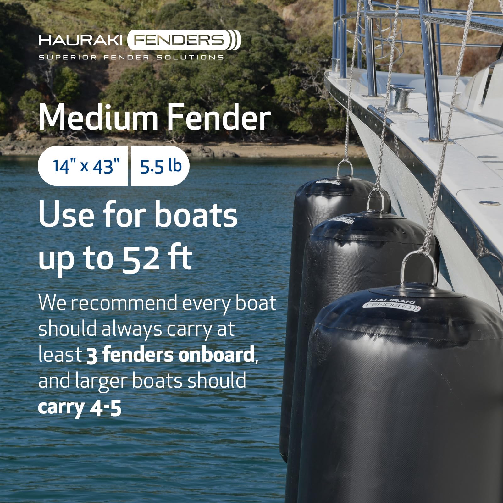 **Heavy Duty Inflatable Boat Fenders for Boats & Yachts - Deflatable for Easy Storage - Horizontal & Vertical Use - Perfect for Docking, Mooring & Marine Protection**